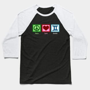 Peace Love Gemini Baseball T-Shirt